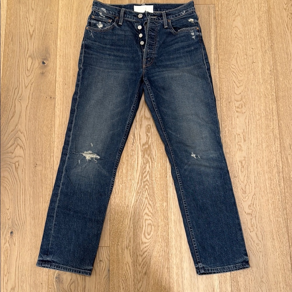 MOTHER Women's Straight Leg Jeans - Dark Blue
